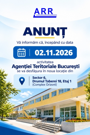 Mutarea Agenției Teritoriale ARR București în noua locație din Sector 6